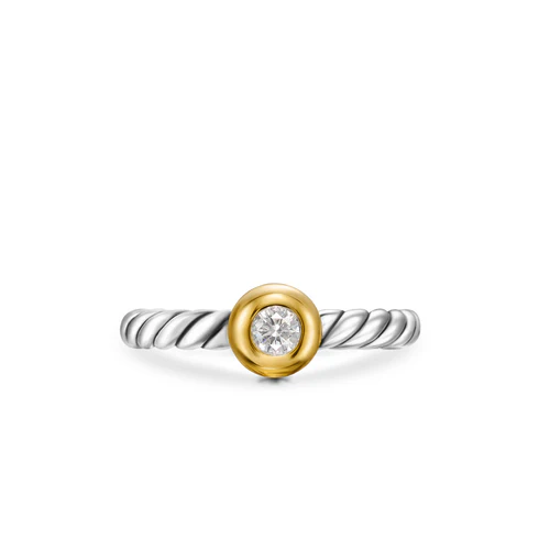 David Yurman The Cable Collectibles® Collection Ring in Silver and 14-Karat Yellow Gold - Image 3