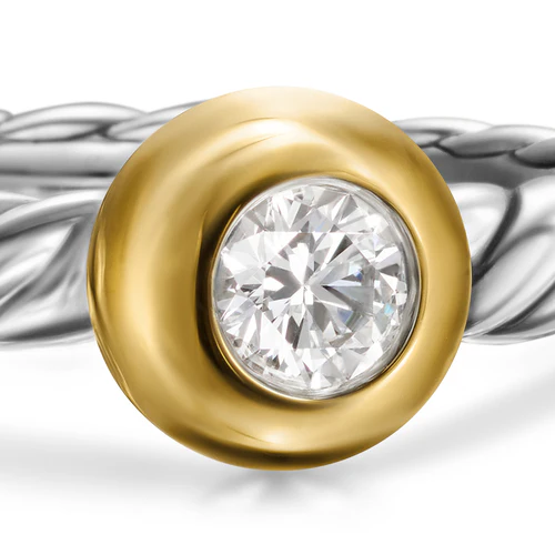 David Yurman The Cable Collectibles® Collection Ring in Silver and 14-Karat Yellow Gold - Image 4