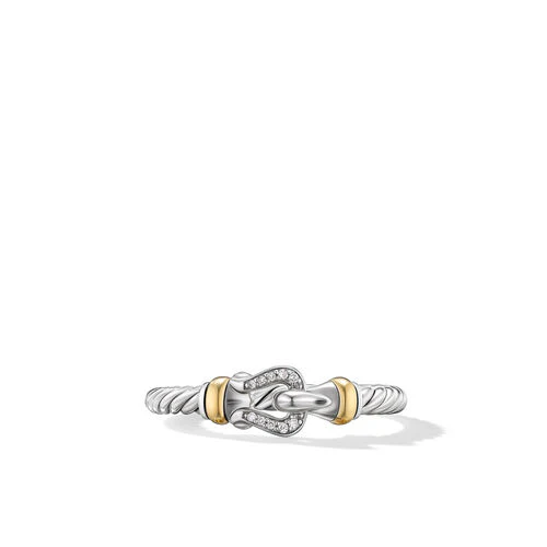 David Yurman The Cable Collectibles® Collection Ring in Silver and 18-Karat Yellow Gold - Image 3