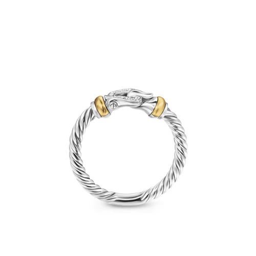 David Yurman The Cable Collectibles® Collection Ring in Silver and 18-Karat Yellow Gold - Image 4