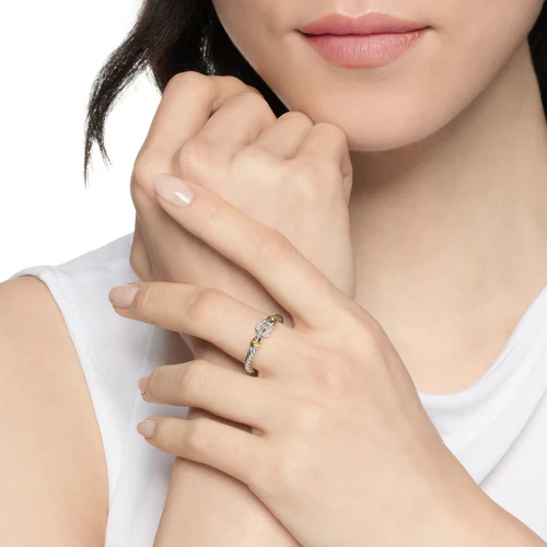 David Yurman The Cable Collectibles® Collection Ring in Silver and 18-Karat Yellow Gold - Image 6