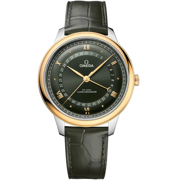 OMEGA De Ville Prestige, 42mm with Green Leather Strap