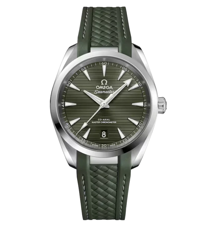 OMEGA Seamaster Aqua Terra 150m, 38mm with Green Rubber Strap