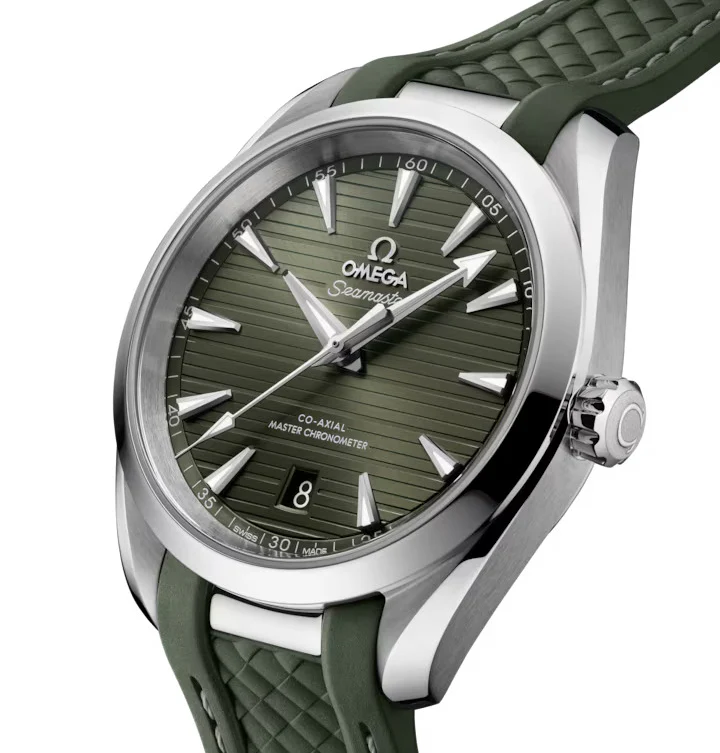 OMEGA Seamaster Aqua Terra 150m, 38mm with Green Rubber Strap - Image 3
