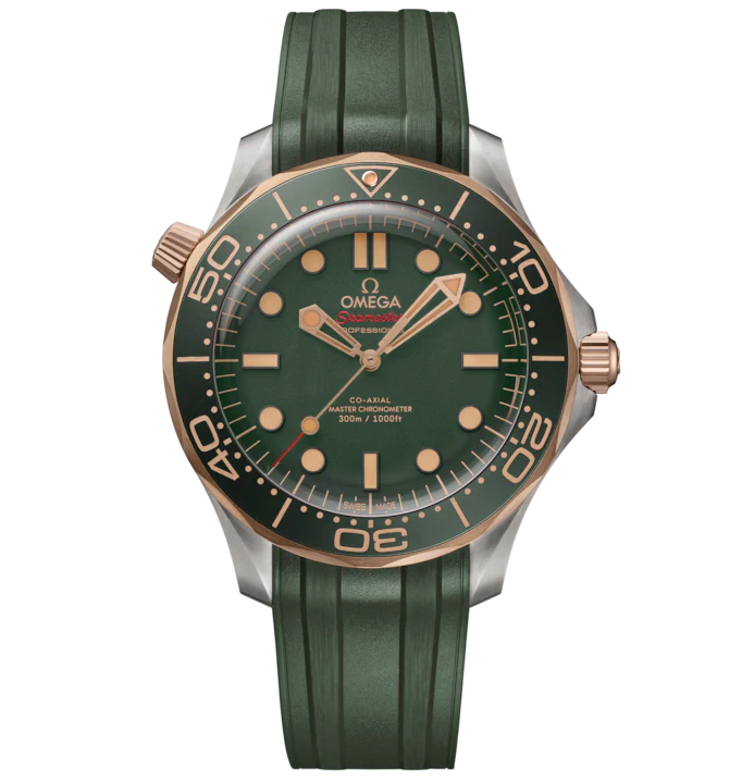 OMEGA Seamaster Diver 300m, 42mm with Green Rubber Strap