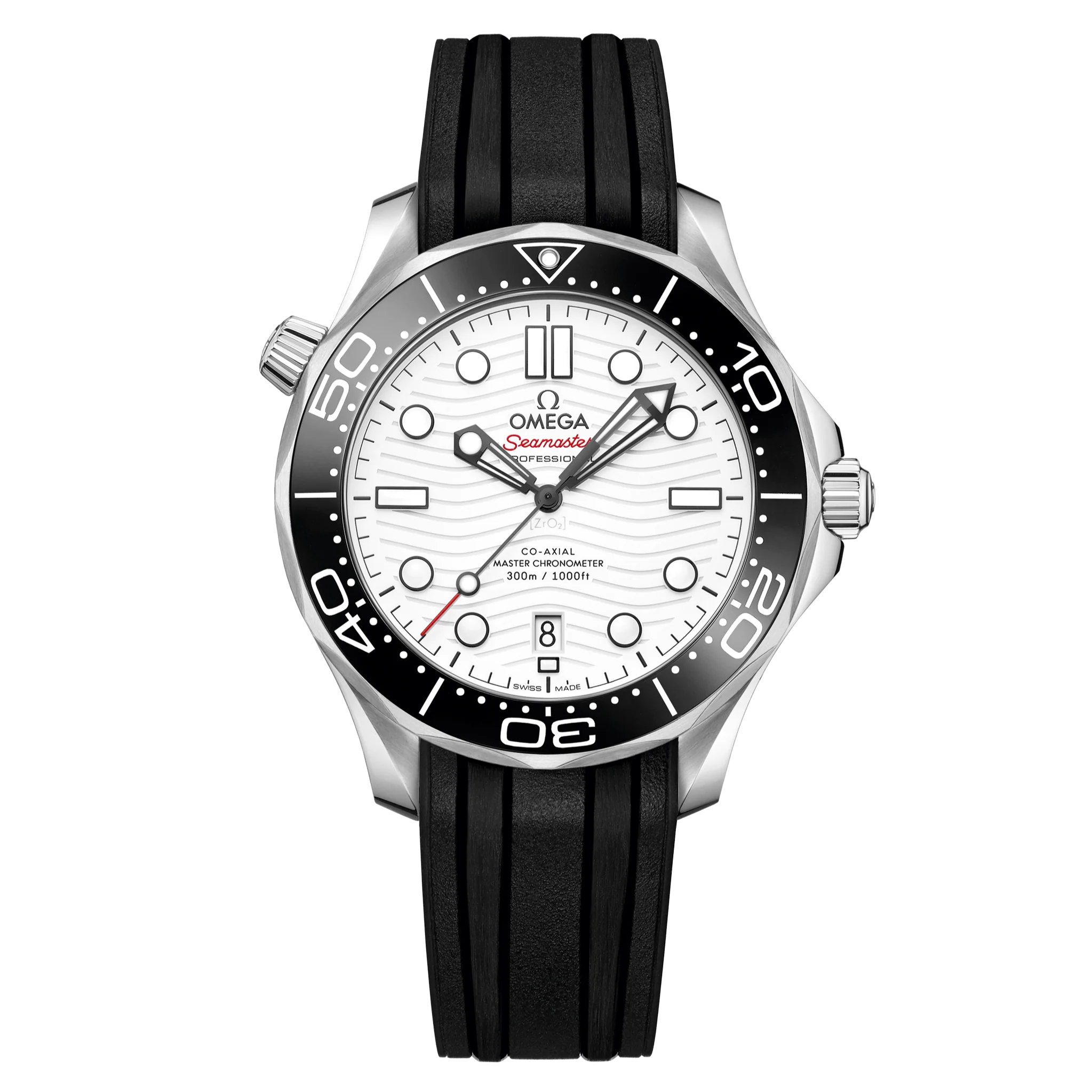OMEGA Seamaster Diver 300m Co-Axial Master Chronometer 42mm, Steel on Rubber Strap
