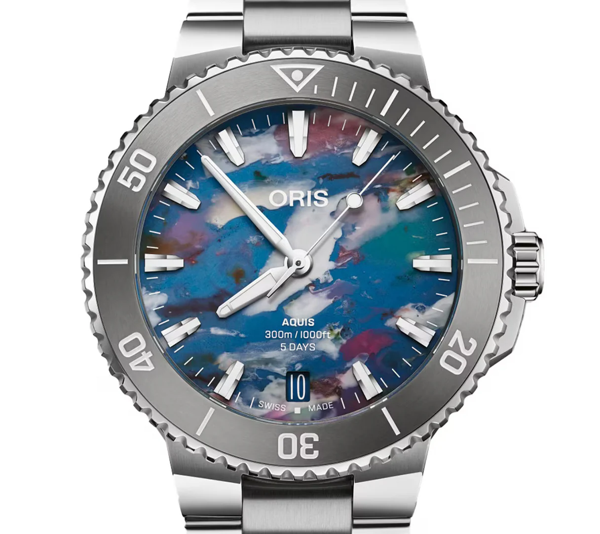 Oris Aquis Date Upcycle Calibre 400 Watch with Stainless Steel Bracelet, 43.50mm - Image 6