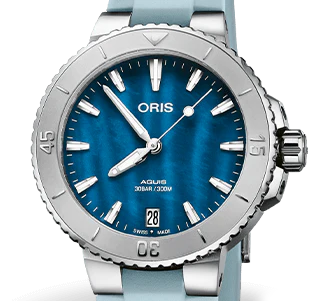 Oris Aquis Date Watch with Blue Mother of Pearl Dial, 36.5mm - Image 6