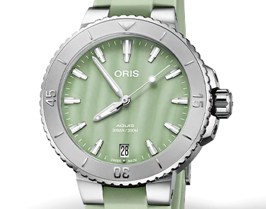 Oris Aquis Date Watch with Green Mother of Pearl Dial, 36.5mm - Image 7