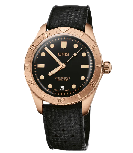 Oris Divers Sixty-Five Date Watch with Black Dial, 38mm