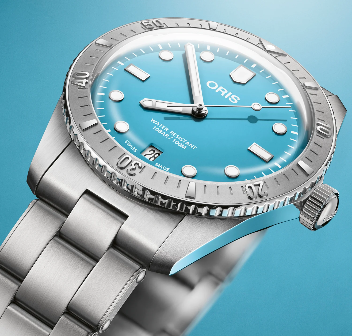 Oris Divers Sixty-Five Watch with Cotton Candy Blue Dial, 38mm - Image 2