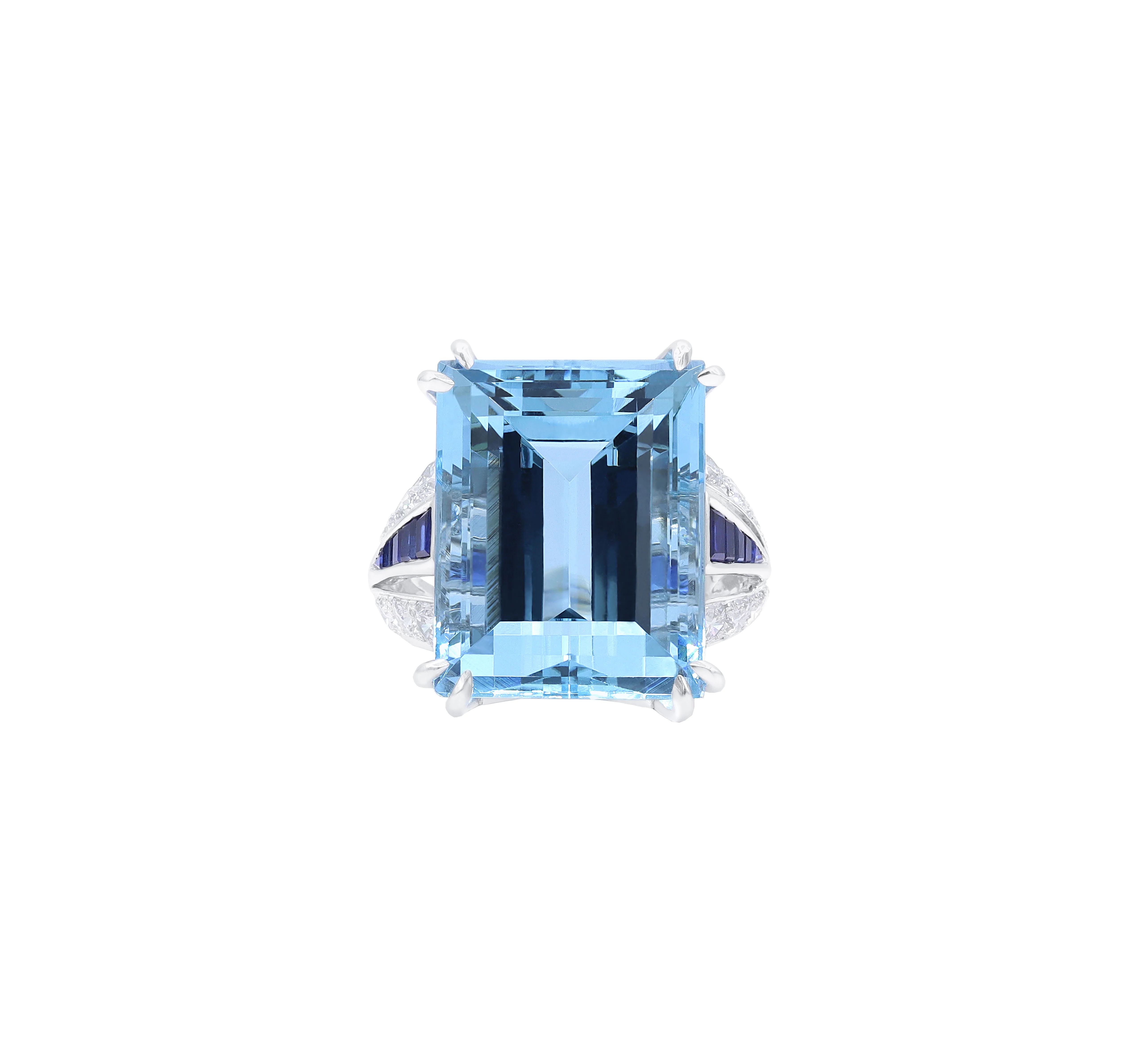 Oscar Heyman Platinum Mixed Gemstone and Diamond Ring