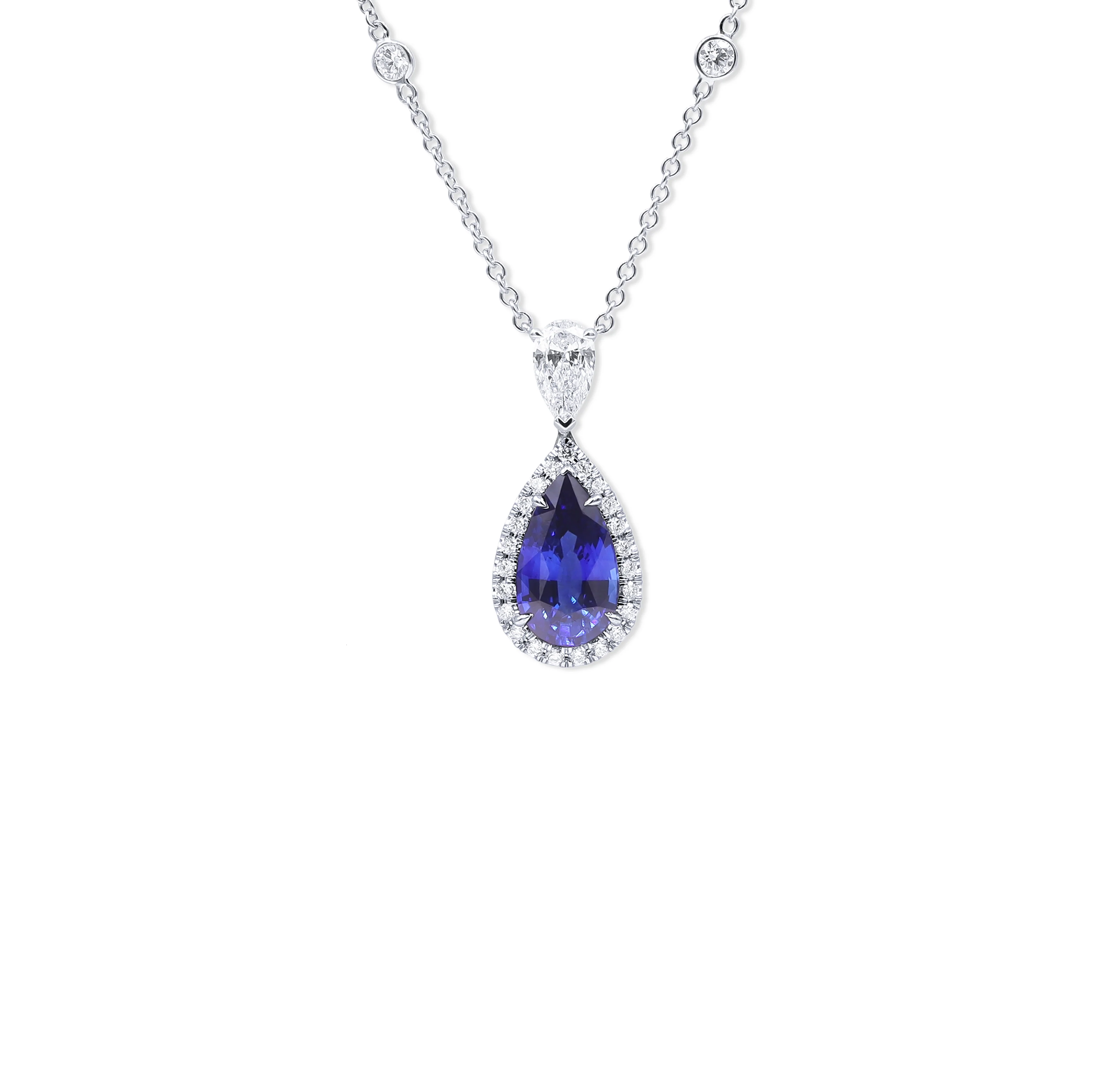 Oscar Heyman Platinum Sapphire and Diamond Necklace