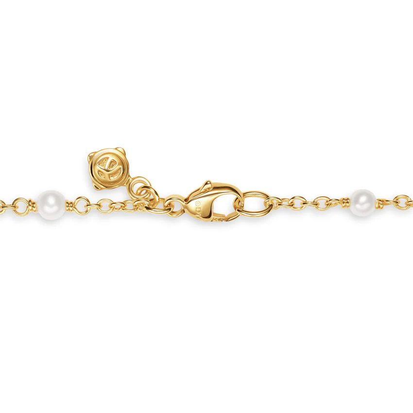 Pearl Classics Station Necklace in 18K Yellow Gold, 3.5mm, 17" - Image 3