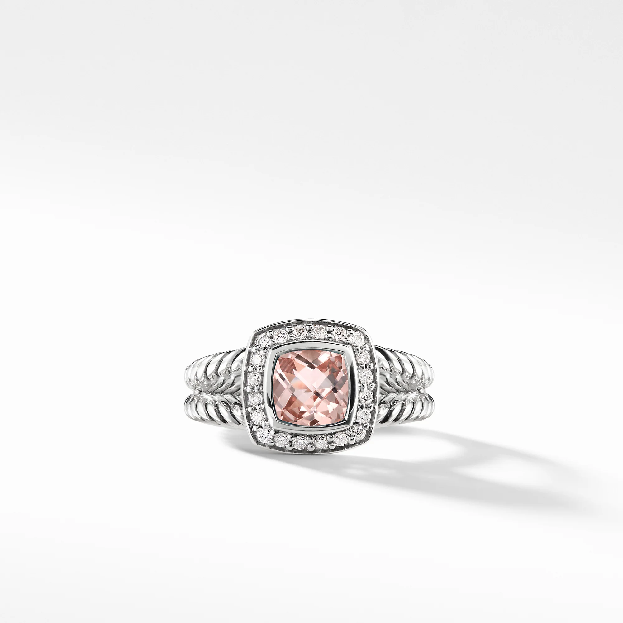 Petite AlbionĀ® Ring with Morganite and Diamonds, Size 5.5 - Image 2