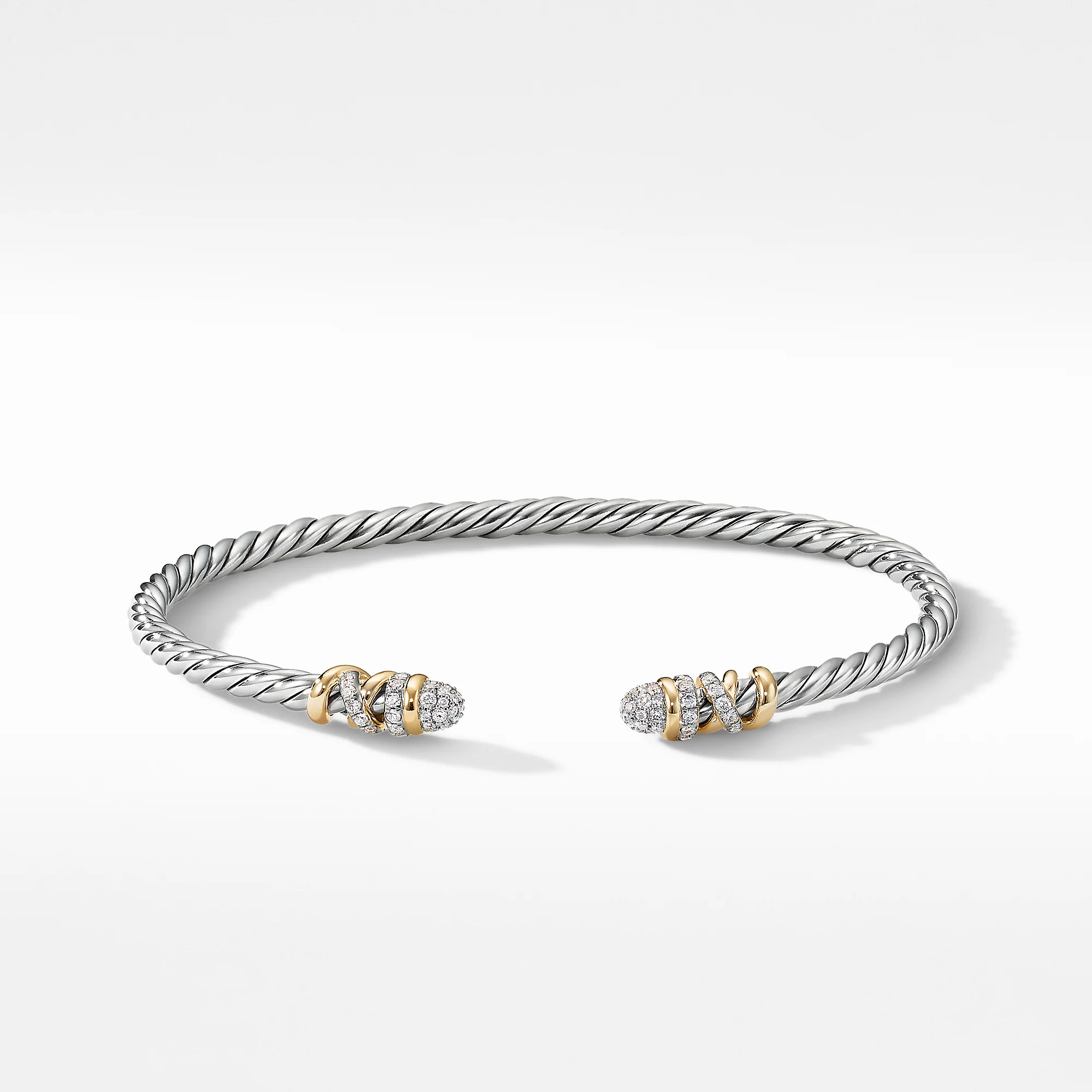Petite Helena Bracelet with Diamonds and 18K Yellow Gold, Size Large - Image 2