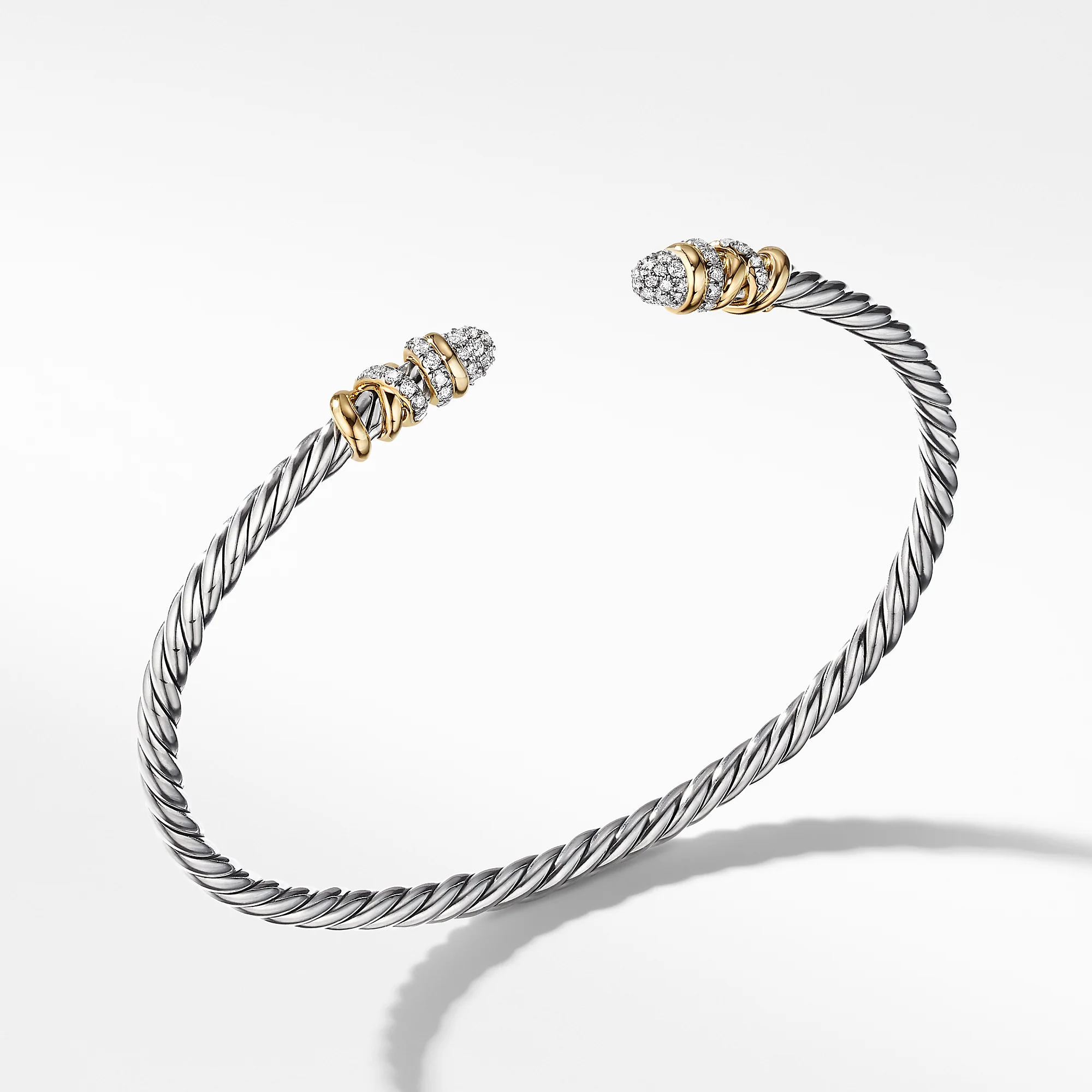 Petite Helena Bracelet with Diamonds and 18K Yellow Gold, Size Small