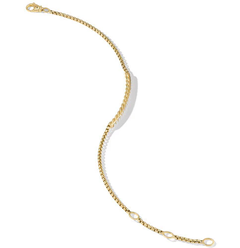Petite Pavé Bar Bracelet in 18K Yellow Gold with Diamonds, 1.7mm - Image 3
