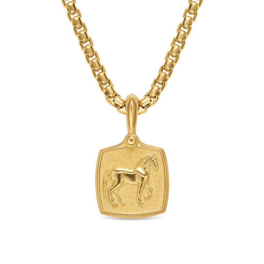 Petrvs Horse Amulet in 18K Yellow Gold, 15.8mm - Image 2