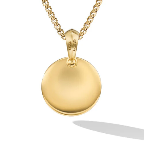 Petrvs Wolf Amulet in 18K Yellow Gold with Banded Agate, 30.6mm - Image 2