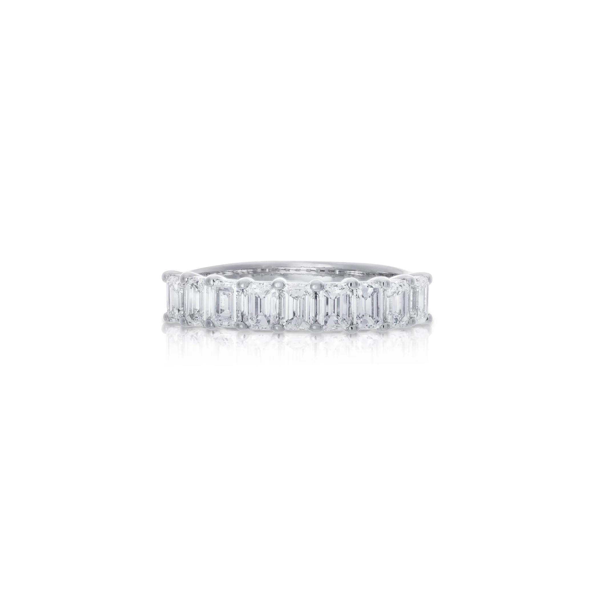 Sabel Collection Platinum Emerald Cut Diamond Band - Image 2