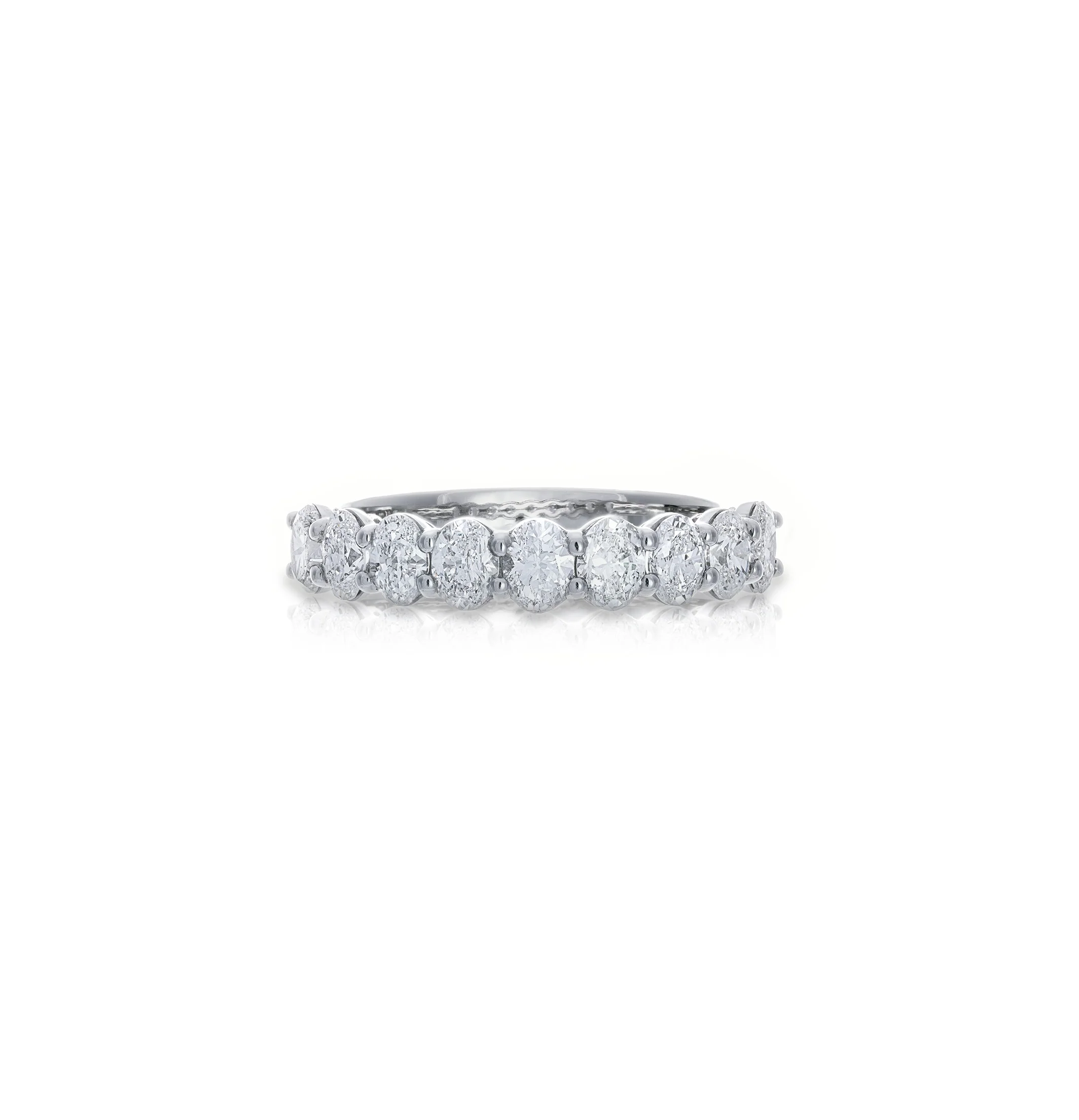 Sabel Collection Platinum Oval Diamond Band