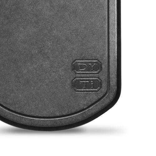Pyramid Tag in Black Titanium with Black Diamonds, 35mm - Image 5