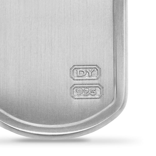 Pyramid Tag in Sterling Silver, 35mm - Image 5