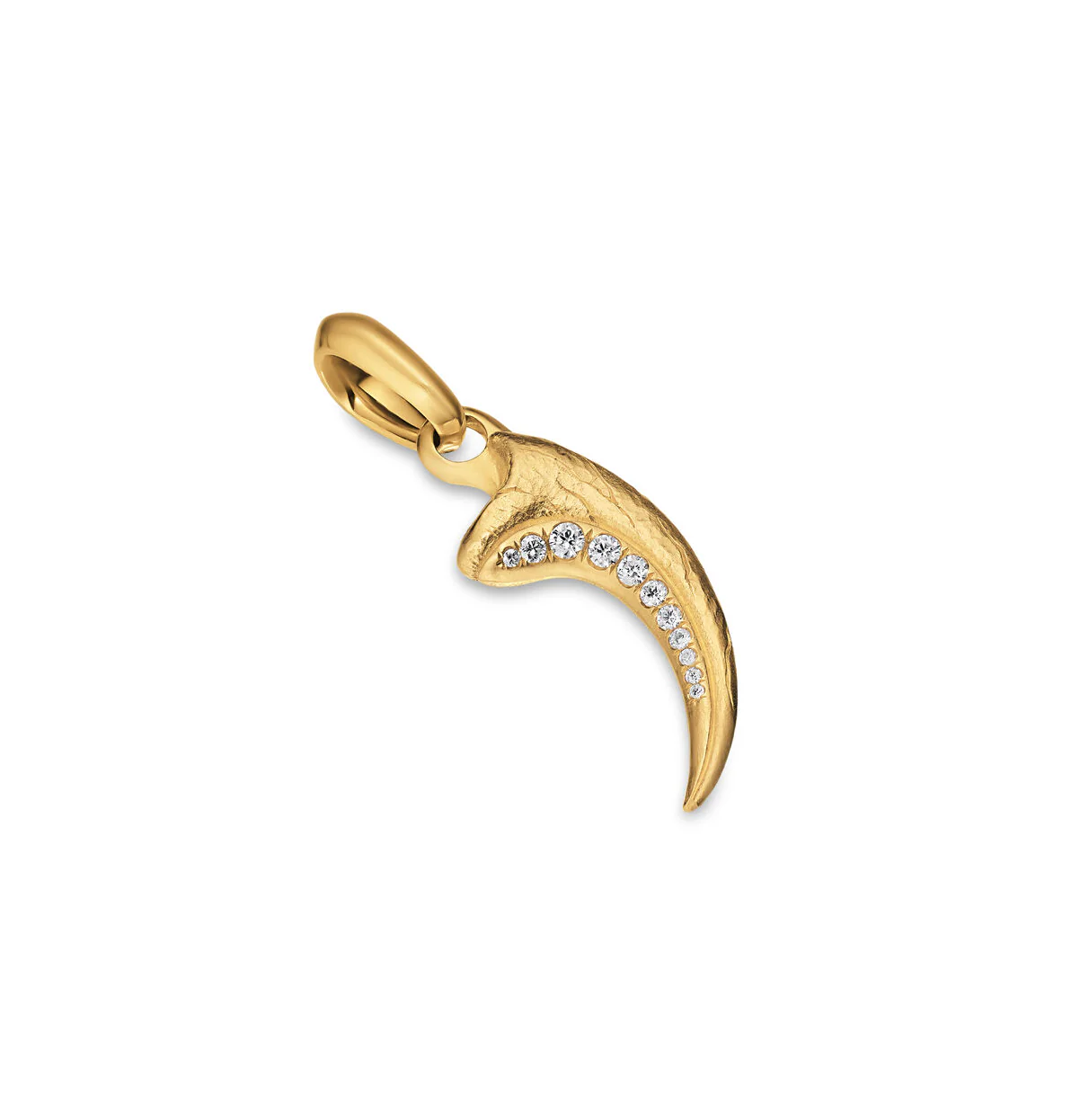 Raptor Claw Amulet in 18K Yellow Gold with Diamonds, 27.3mm