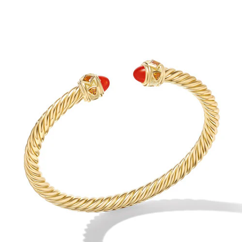 Renaissance Bracelet in 18K Yellow Gold with Carnelian and Citrine, Size Medium - Image 2