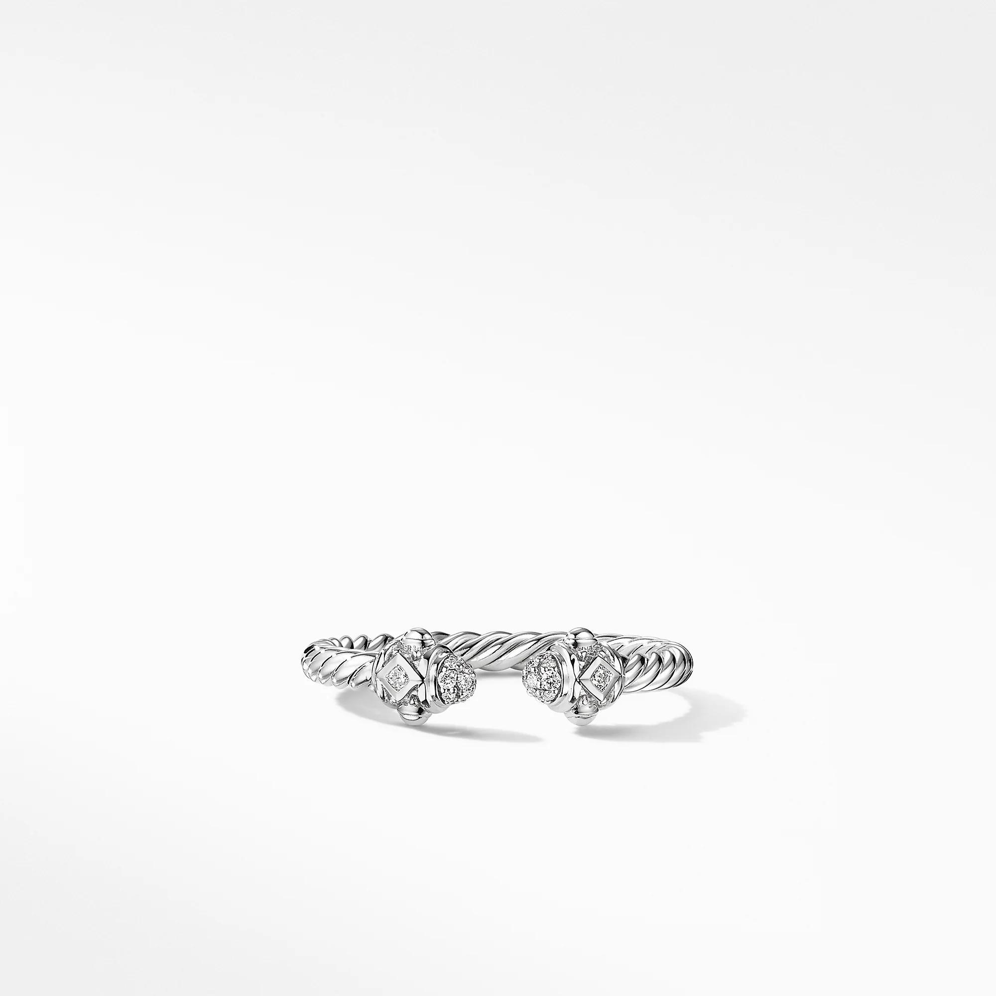 Renaissance Ring in 18K White Gold with Diamonds, Size 6 - Image 3