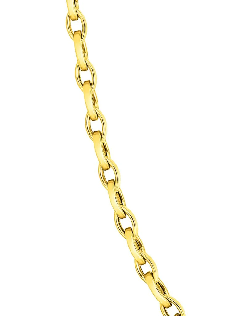Roberto Coin 18K Yellow Gold High Polish Almond Link Chain - Image 2