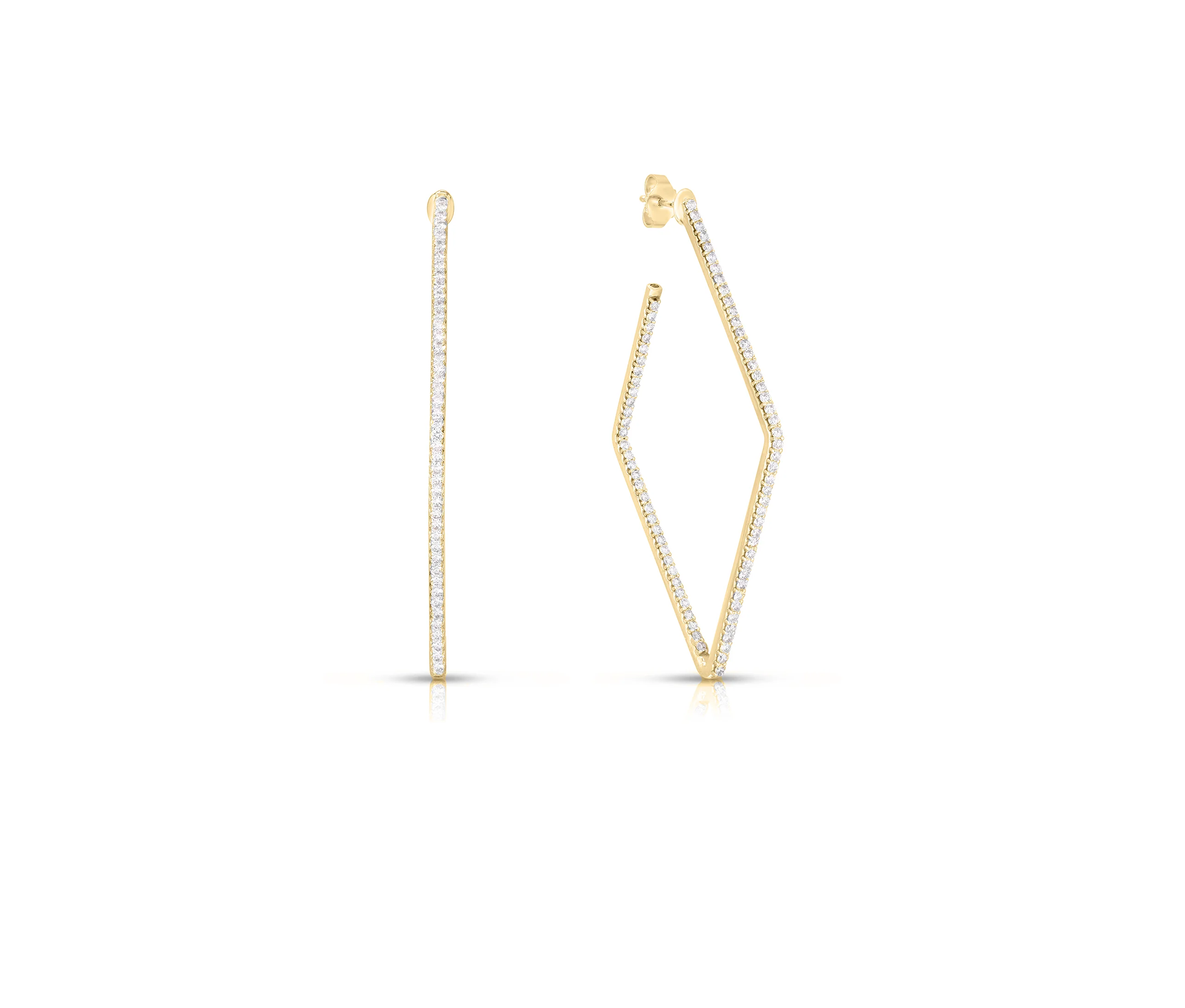 Roberto Coin 18K Yellow Gold Square Hoop Earrings