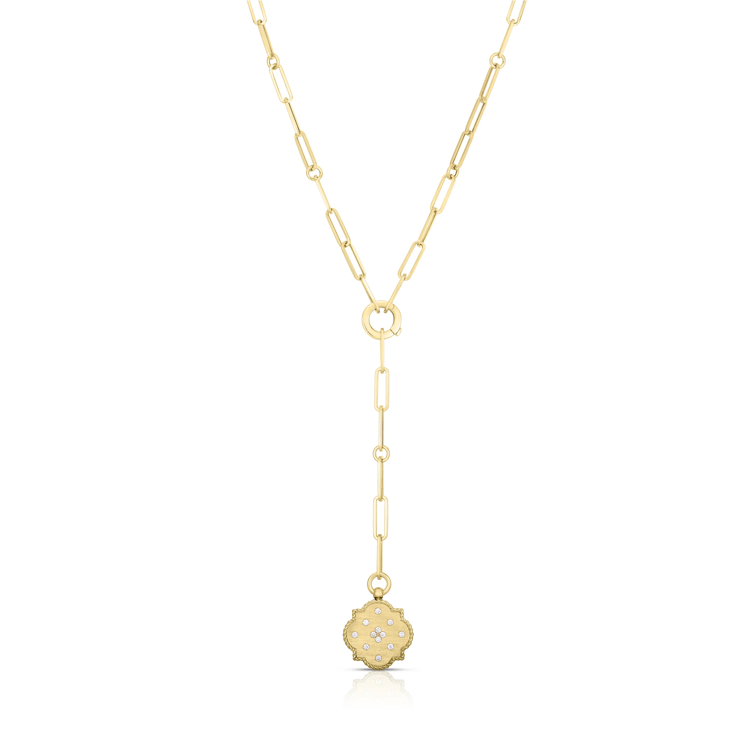 Roberto Coin 18K Yellow Gold Venetian Double Medallion - Fink's Exclusive - Image 2
