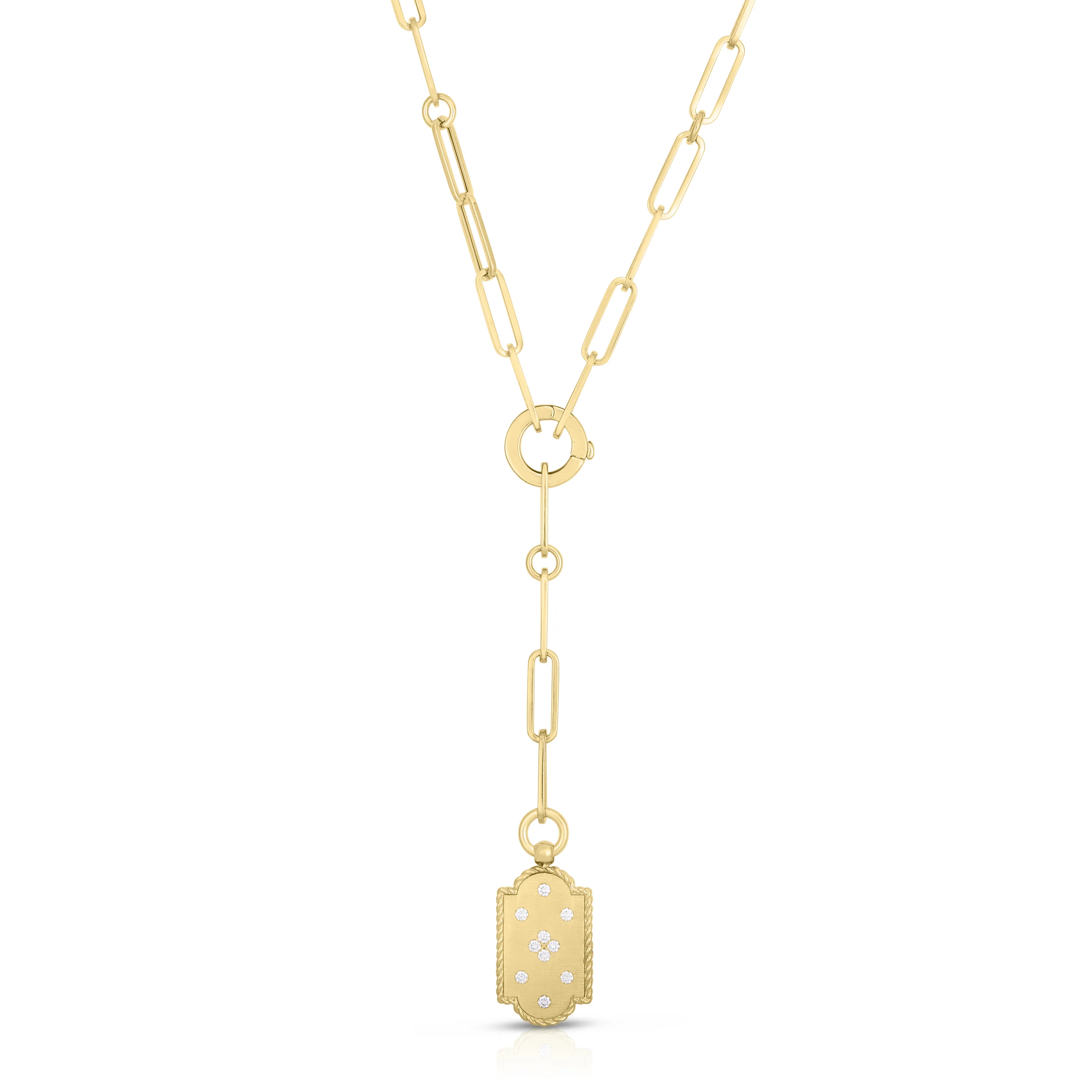 Roberto Coin 18K Yellow Gold Venetian Double Medallion - Fink's Exclusive - Image 3