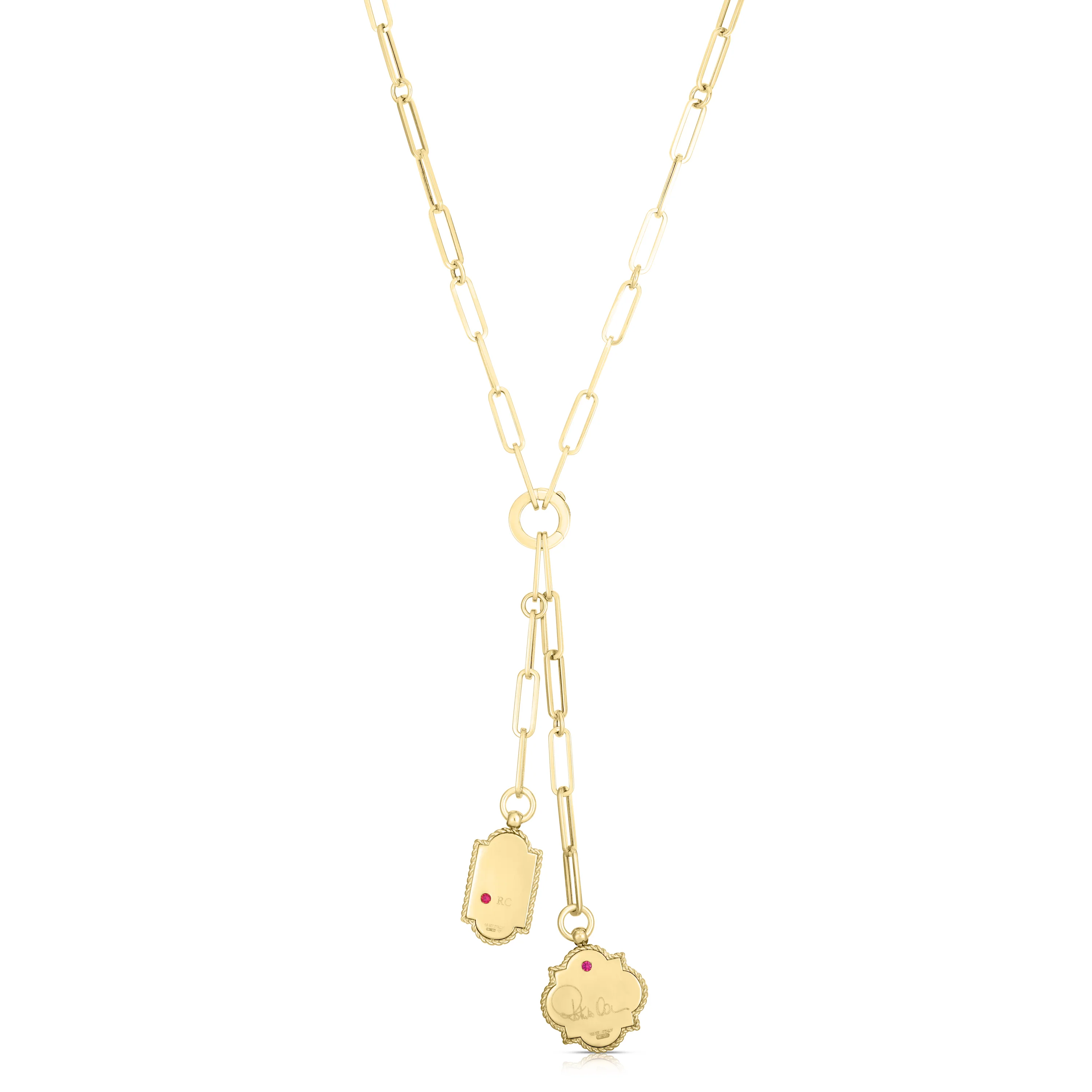 Roberto Coin 18K Yellow Gold Venetian Double Medallion - Fink's Exclusive - Image 4
