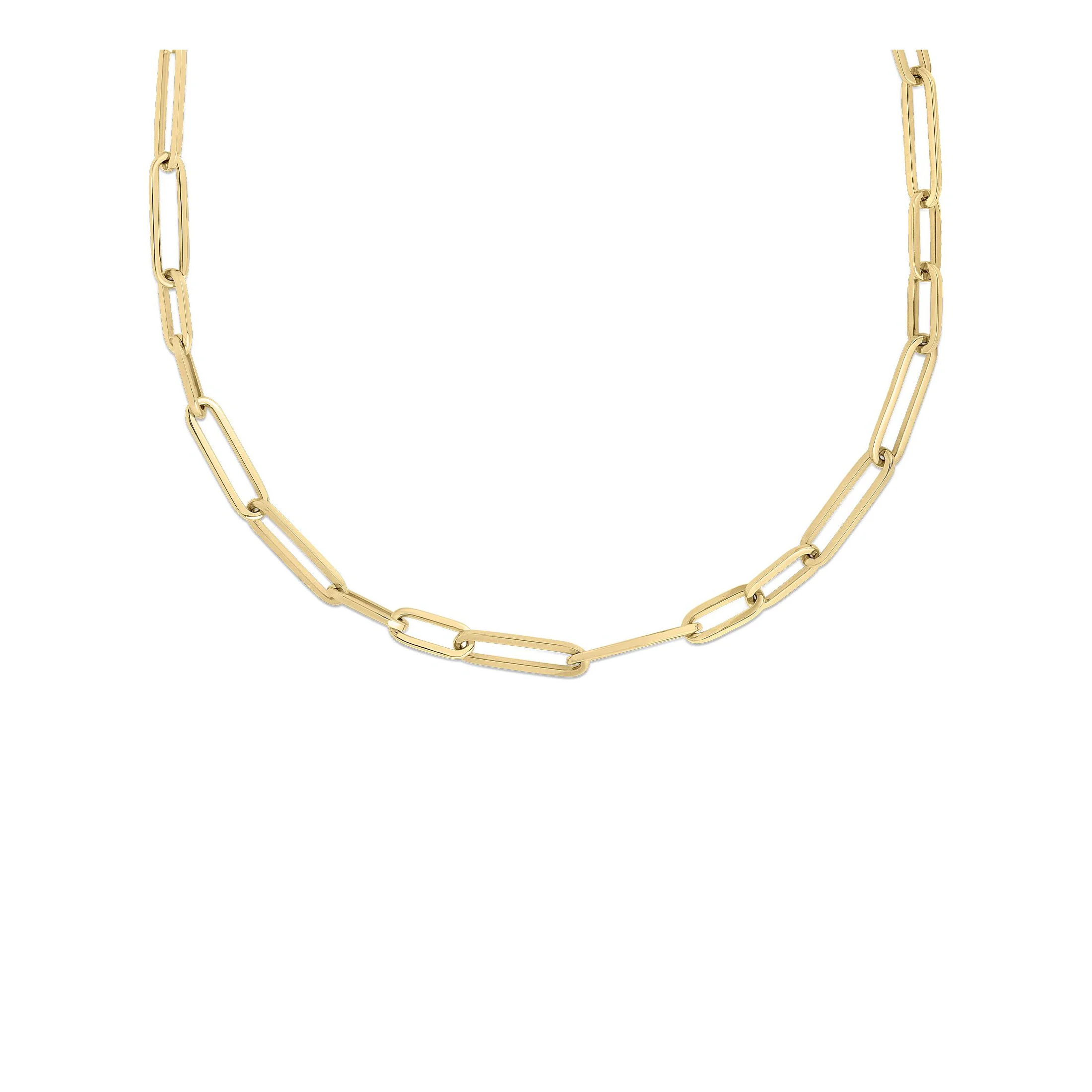 Roberto Coin Designer Gold 18K Yellow Gold Paperclip Necklace