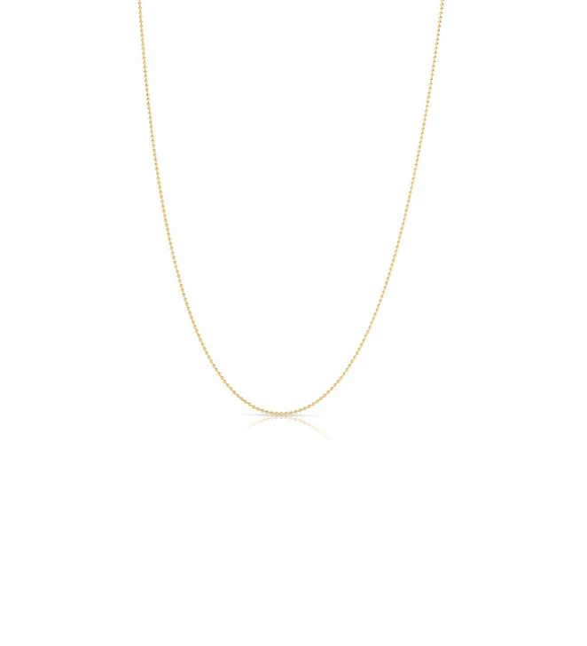 Roberto Coin Designer Gold 18K Yellow Gold Small Bead Chain Necklace