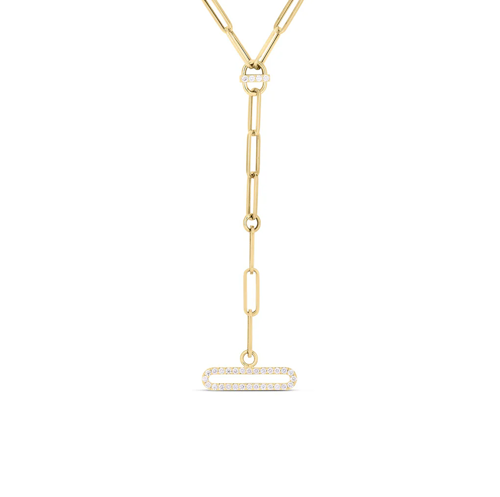 Roberto Coin Designer Gold Diamond Necklace, 16"
