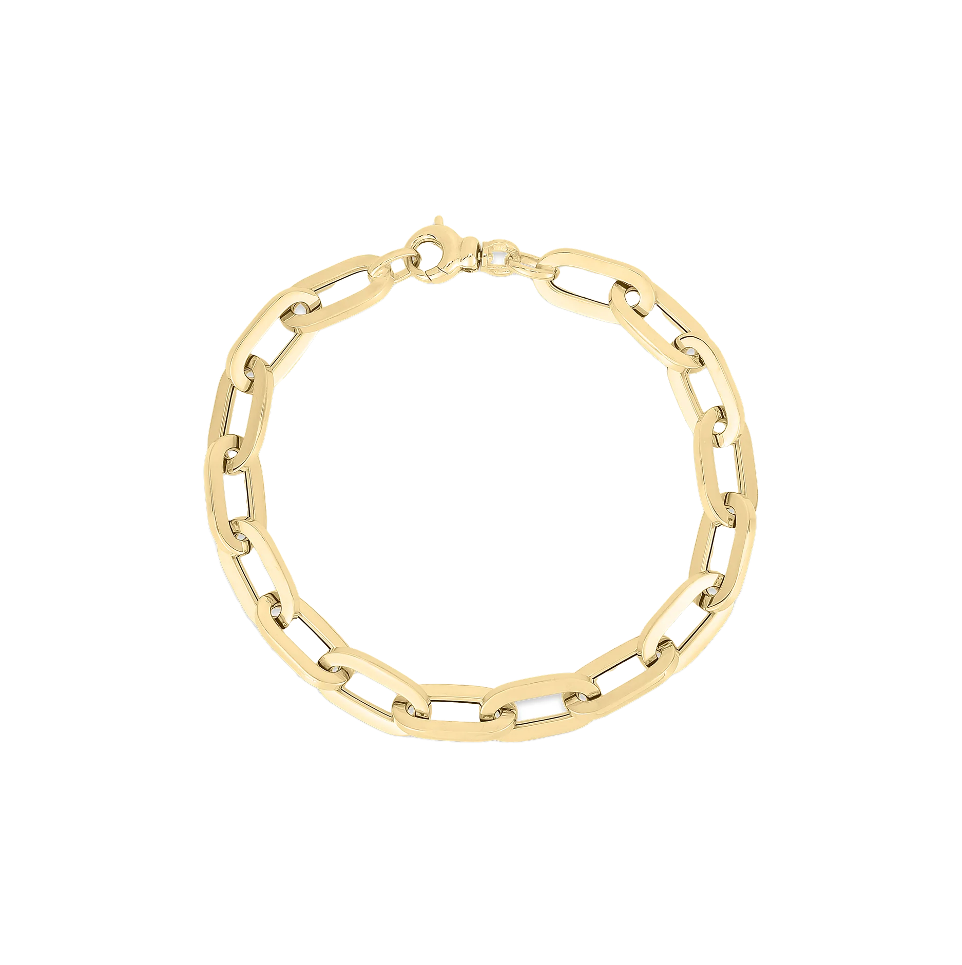 Roberto Coin Designer Gold Yellow Gold Heavy Gauge Paperclip Link Bracelet