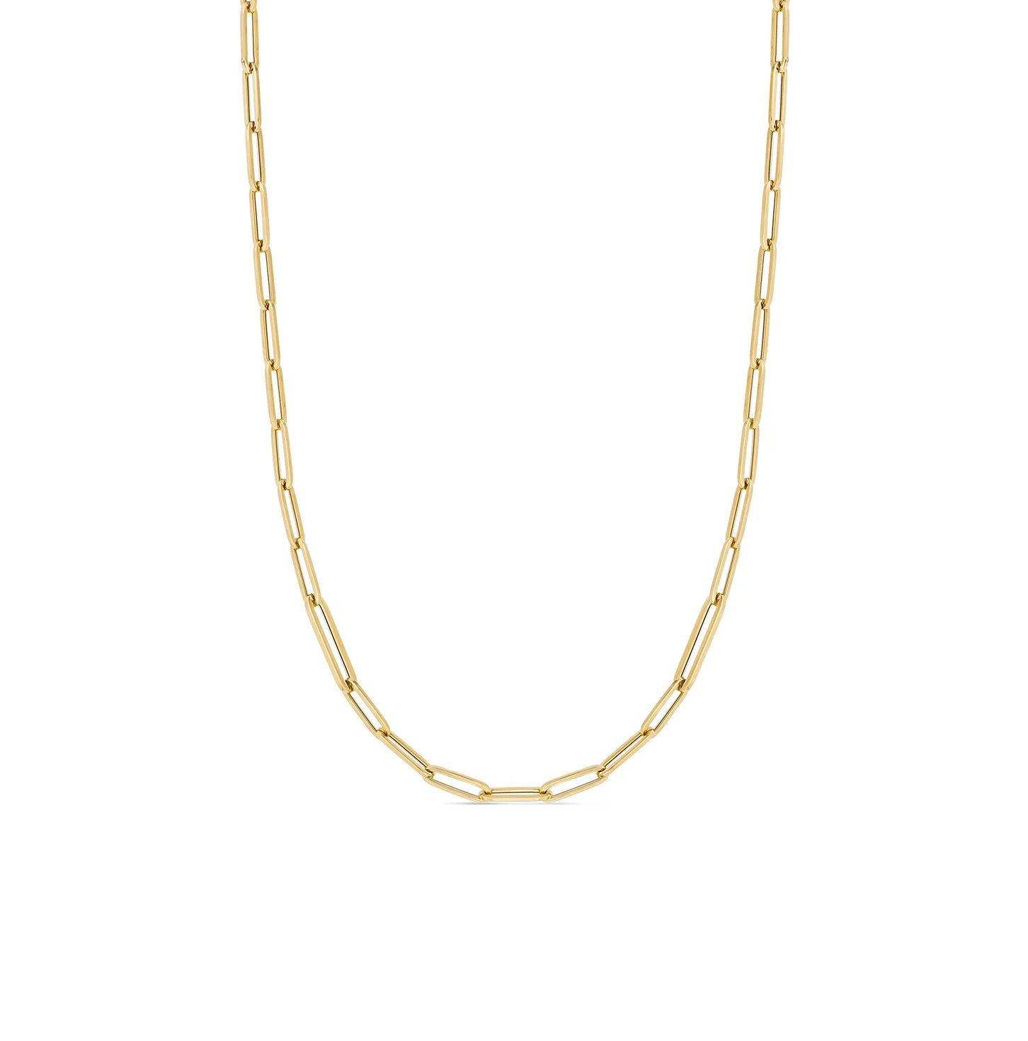 Roberto Coin Designer Gold Yellow Gold Paperclip Link Necklace