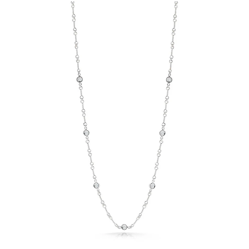 Roberto Coin Diamonds by the Inch 18K White Gold Necklace