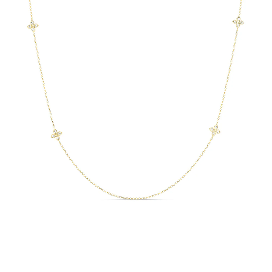 Roberto Coin Diamonds by the Inch Yellow Gold Diamond Station Necklace