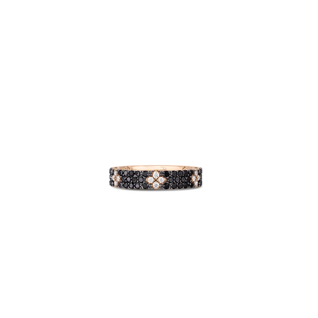 Roberto Coin Love in Verona 18K Rose Gold Black and White Diamond Ring