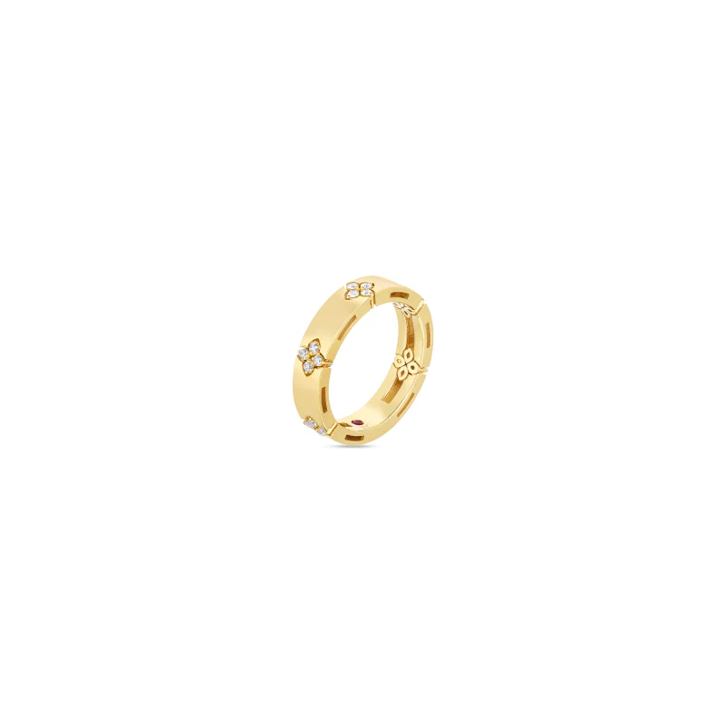 Roberto Coin Love in Verona 18K Yellow Gold Diamond Band Ring - Image 2