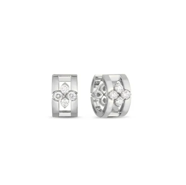 Roberto Coin Love in Verona White Gold Earrings with Diamonds