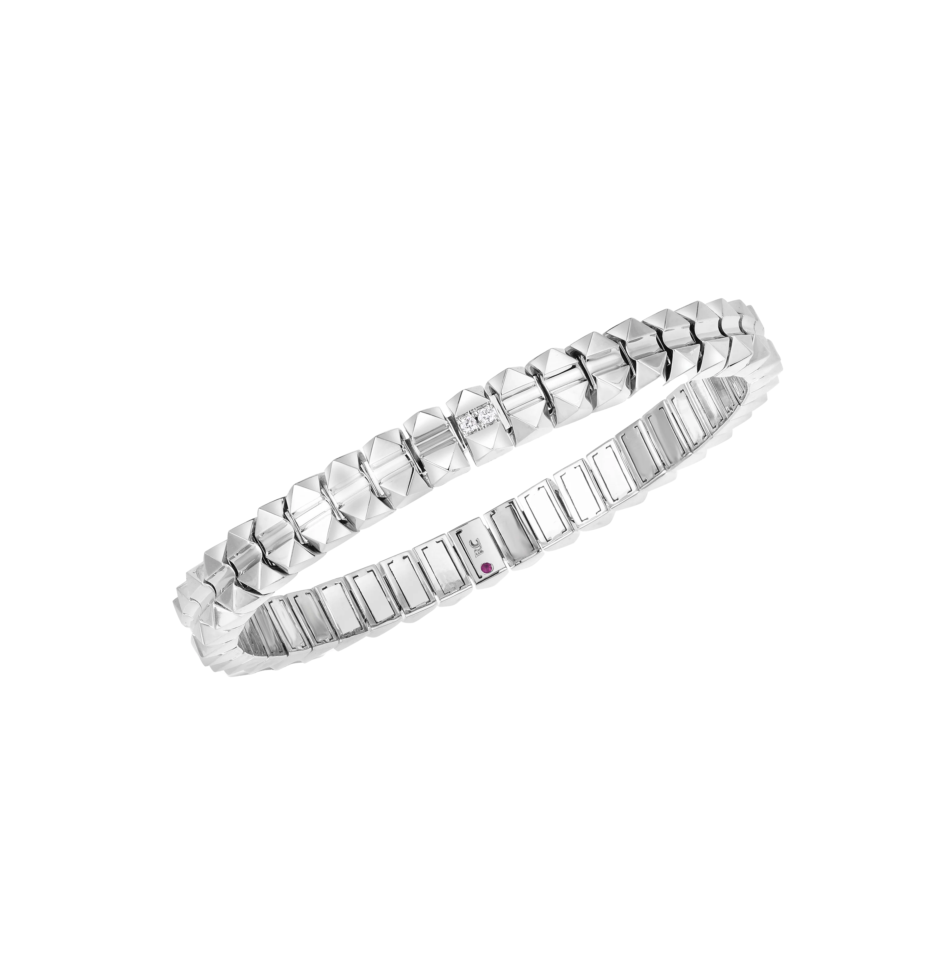 Roberto Coin Obelisco Diamond Accent Flexible Bangle