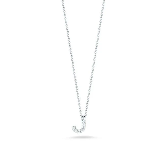 Roberto Coin Tiny Treasures White Gold "Love Letter" Initial Pendant - Image 10