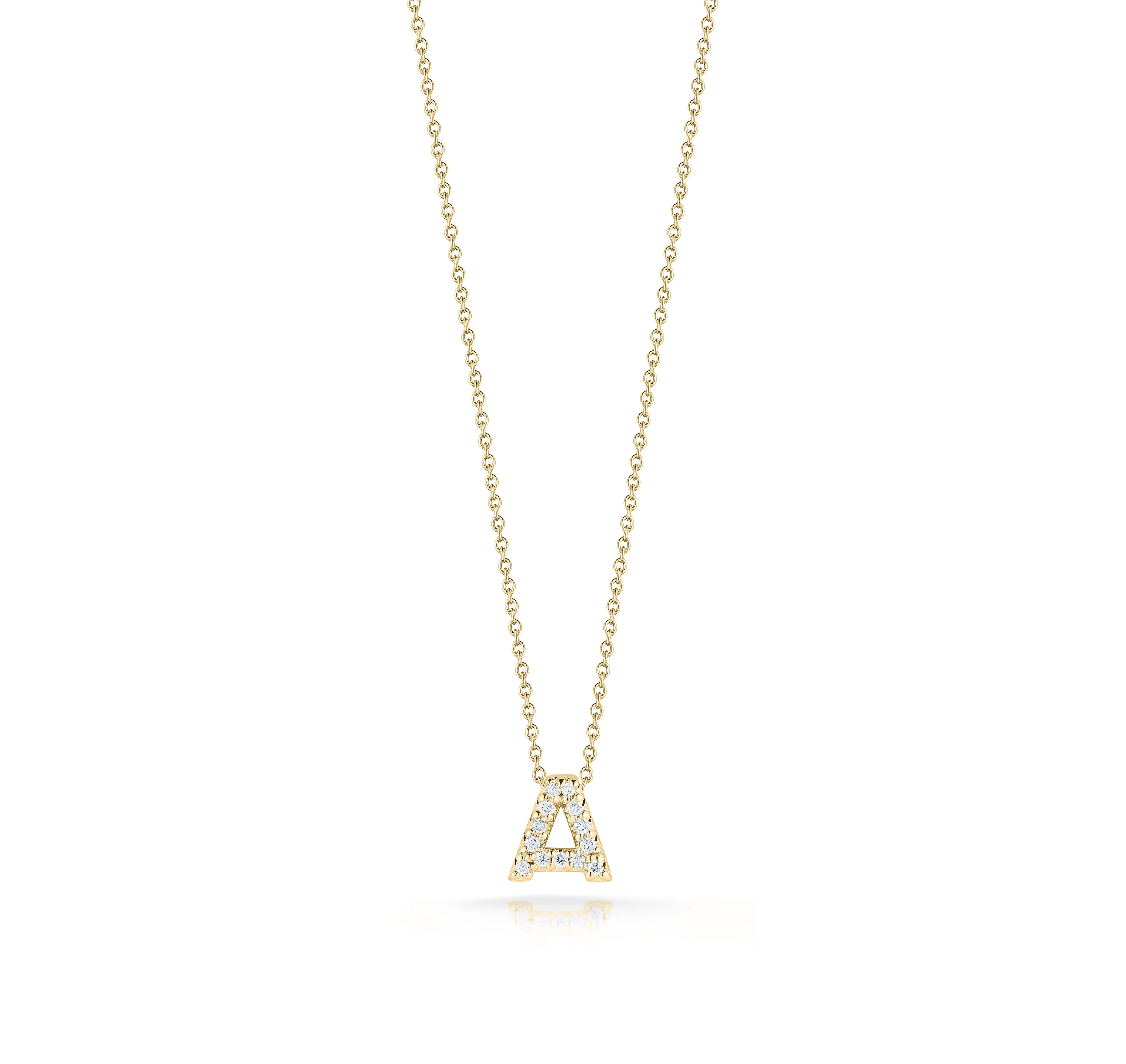 Roberto Coin Tiny Treasures Yellow Gold "Love Letter" Initial Pendant