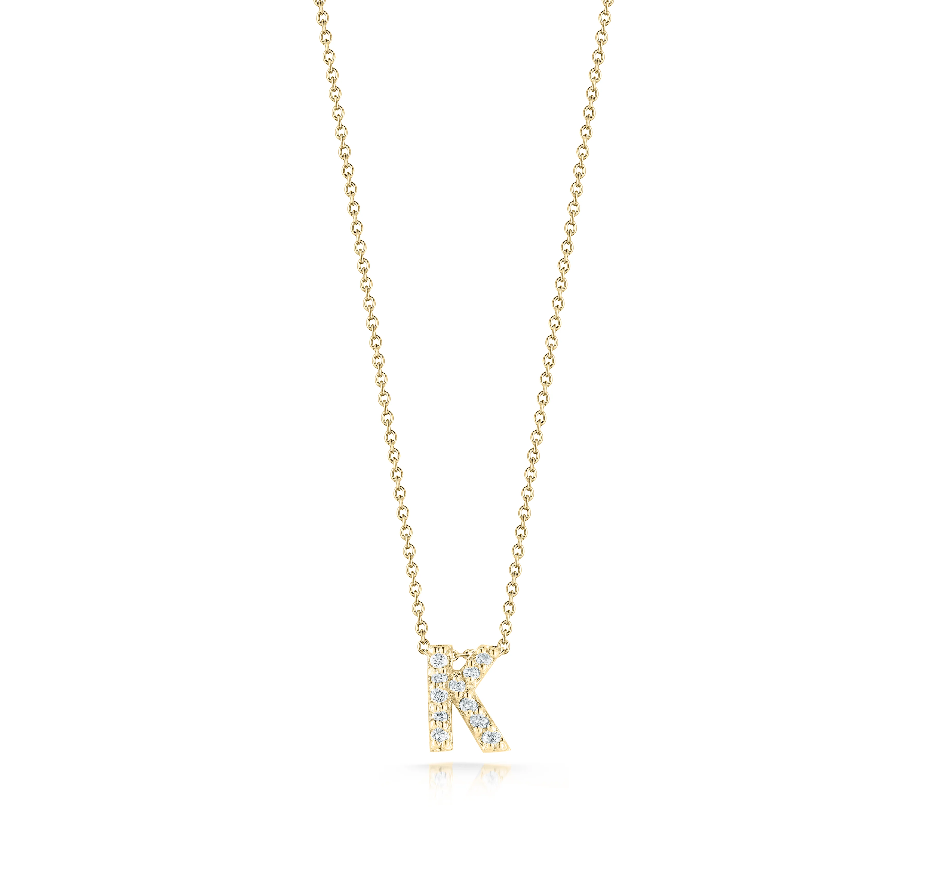 Roberto Coin Tiny Treasures Yellow Gold "Love Letter" Initial Pendant - Image 11